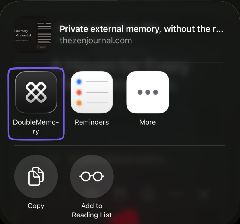 iOS Share Sheet