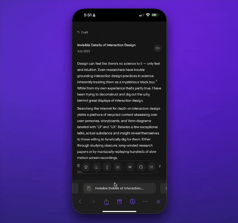 Reader Mode Toggle