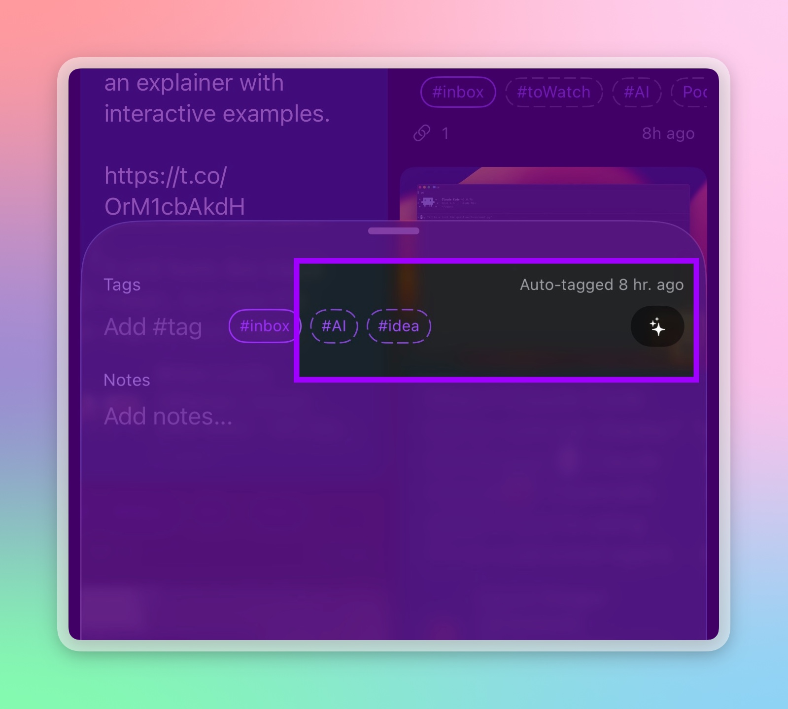 manual tag regeneration on iOS